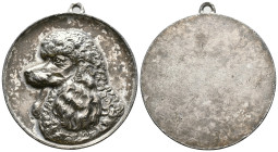 Modern Silver Medallion Featuring a Poodle Bust Reference: Condition: Very Fine

Weight: 56,9 gr. Diameter: 53,8 mm