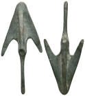 Ancient Bronze Arrowhead Reference: Condition: Very Fine

Weight: 5,84 gr. Diameter: 56,6 mm