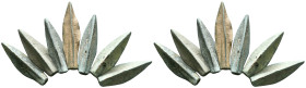 Lot of 7 Ancient Bronze Arrowheads(SOLD AS SEEN,NO RETURN.) Reference: Condition: Very Fine

Weight: gr. Diameter: mm