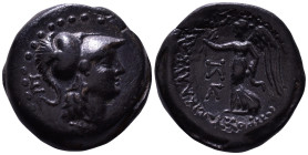 CILICIA. Seleukia ad Kalykadnum. Pseudo-autonomous, uncertain reign, circa 2nd -1st century BC. Obv: Helmeted head of Athena to right, branch before, ...