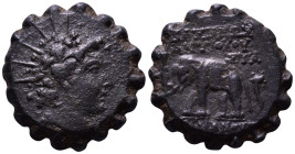 SELEUKID KINGDOM. Antiochos VI Dionysos, 144-142 BC. Antioch on the Orontes. Obv: Radiate and diademed head right. Rev: ΒΑΣΙΛΕΩΣ ΑΝΤΙΟΧΟΥ / ΕΠΙΦΑΝΟΥΣ ...