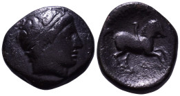 KINGS of MACEDON. Philip II of Macedon, 356-336 BC. Uncertain mint in Macedonia. Obv: Diademed head of Apollo to right. Rev: ΦΙΛΙΠΠΟΥ. Youth on horseb...