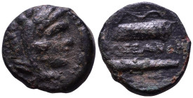 KINGS of MACEDON. Alexander III the Great, 336-323 BC. Uncertain mint in Macedon. Obv: Head of Herakles right, wearing lion skin. Rev: AΛΕΞΑNΔΡoY. Qui...