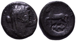 CILICIA. Adana. Circa 164-27 BC. Obv: Veiled head of Demeter right. Rev: ΑΔΑΝΕΩΝ. Horse prancing left c/m exergue. Æ 15mm, 4,78g