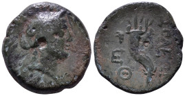 CILICIA. Soloi. Circa 1st century BC. Obv: Head of Artemis right, wearing stephane. Rev: ΣΟΛΕΩΝ. Double cornucopia; to left monograms. Æ 18mm, 5,44g...
