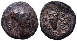KINGS of CAPPADOCIA. Ariarathes VI Epiphanes Philopator. Circa 118/7-106/5 BC. Eusebeia. Obv: Diademed and draped bust right, wearing tiara; monogram ...