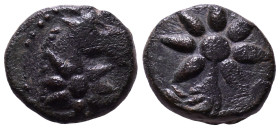 PONTOS. Uncertain, possibly Amisos. Struck under Mithradates VI. Circa 119-100 BC. Obv: Eight-pointed star on head of horse right. Rev: Eight-rayed co...