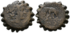 SELEUKID KINGDOM. Antiochos VI Dionysos, 144-142 BC. Antioch on the Orontes. Radiate and diademed head right. Rev. ΒΑΣΙΛΕΩΣ ΑΝΤΙΟΧΟΥ / ΕΠΙΦΑΝΟΥΣ ΔΙΟΝΥ...