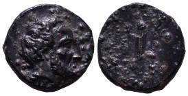 MYSIA. Astyra. Tissaphernes, circa 400-395 BC. Obv: Bare head of bearded Tissaphernes to right; TIΣΣA below. Rev: ΑΣΤΥΡΗ Cult statue of Artemis Astyra...