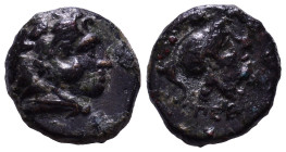 MYSIA. Pergamon. Circa 310-282 BC. Obv: Head of Herakles to right, wearing lion skin headdress. Rev: Helmeted head of Athena to right; ΠEP below. Æ 10...