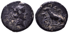 PHRYGIA. Laodicea ad Lycum. Before 133 BC. Obv: Turreted head of Tyche right. Rev: ΛAOΔIKEΩN Lion seated left, forepaw raised. Æ 12mm, 1,81g