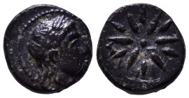 MYSIA. Gambrion. Circa 350-250 BC. Obv: Laureate head of Apollo right within dotted circle. Rev: 12-rayed star, pellet in center; Γ-Α-Μ between rays. ...