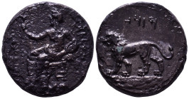 CILICIA. Tarsos. Mazaios. Satrap of Cilicia. 361/0-334 BC. AR Stater Obv: Baaltars seated to left on throne, his torso facing, holding lotus-tipped sc...
