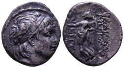 SELEUCID KINGDOM. Antiochus VII Euergetes (Sidetes). 138-129 BC. AR Drachm. Obv: Diademed head of Antiochus VII right. Rev: BAΣIΛEΩΣ ANTIOXOY / EY-EPΓ...
