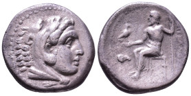 KINGS of MACEDON. Alexander III 'the Great'. 336-323 BC. AR Drachm. Magnesia ad Maeandrum mint. Struck under Menander, circa 325-323 BC. Obv: Head of ...