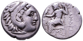 KINGS of MACEDON. Antigonos I Monophthalmos 320-301 BC. In the name and types of Alexander III. Struck circa 310-301 BC. AR Drachm. Lampsakos. Obv: He...