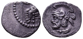 CILICIA. Tarsos. Pharnabazos. Persian military commander, 380-374 BC. Obv: Baaltars seated left, holding lotus-tipped scepter. Rev: Helmeted and beard...