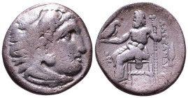 KINGS of MACEDON. Philip III Arrhidaios. 323-317 BC. AR Drachm. In the name and types of Alexander III. Magnesia ad Maeandrum mint. Struck under Menan...