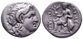 KINGS of THRACE. Macedonian. Lysimachos. 305-281 BC. AR Drachm. Uncertain mint in western Asia Minor. Struck circa 297/6-282/1 BC. Obv: Diademed head ...