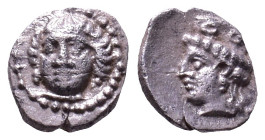 CILICIA. Tarsos. Tiribazos. Satrap of Lydia, 388-380 BC. Obv: Head of Arethusa(?) facing slightly left. Rev: Head of Hera (or Aphrodite?) left, wearin...