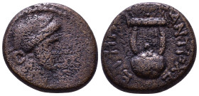 SYRIA. Seleucis and Pieria. Antioch. Pseudo-autonomous issue, time of Nero, 54-68. Obv: Laureate and draped bust of Apollo right. Rev: ANTIOXE ET HP L...