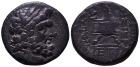CILICIA. Mopsos. 164-27 BC. Obv: Laureate head of Zeus right. Rev: Fire altar; monograms below. Æ 20mm, 6,77g