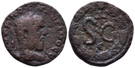 SYRIA. Seleucis and Pieria. Antioch. Macrinus, 217-218. Obv: AYT K M O CЄ MAKPINOC CЄ Laureate, draped and cuirassed bust right. Rev: S C within wreat...