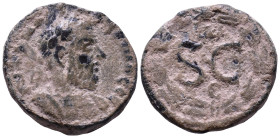 SYRIA. Seleucis and Pieria. Antioch. Macrinus, 217-218. Obv: AYT K M O CЄ MAKPINOC CЄ Laureate, draped and cuirassed bust right. Rev: S C within wreat...