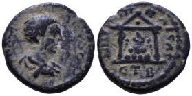 CAPPADOCIA. Caesaraea-Eusebia. Diadumenian, Caesar, 217-218. Obv: M OΠE ΔIAΔ ANTΩ Bare-headed, draped, and cuirassed bust, right. Rev: MHTΡΟ KAICA Cul...