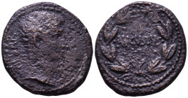 ASIA MINOR. Uncertain. Augustus, 27 BC-AD 14. Obv: CAESAR Bare head to right. Rev: AVGVSTVS within laurel wreath. Æ 25mm, 11,81g