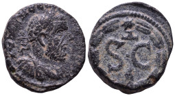 SYRIA. Seleucis and Pieria. Antioch. Macrinus, 217-218. Obv: AYT K M O CЄ MAKPINOC CЄ Laureate, draped and cuirassed bust right. Rev: S C within wreat...
