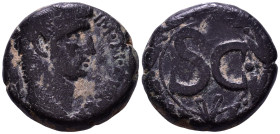 SYRIA. Seleucis and Pieria. Antioch. Claudius, 41-54. Obv: IM·TI· CLA·CAE AV·GER Laureate head right. Rev: S C within large wreath. Æ 22mm, 12,31g...