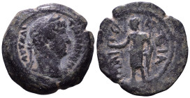 EGYPT. Alexandria. Hadrian, 117-138. Dated RY 11=AD 126/7. Heliopolite Nome. Obv: ΑΥΤ ΚΑΙ ΤΡΑΙ ΑΔΡΙΑ ϹΕΒ Laureate head of Hadrian, right, drapery on l...