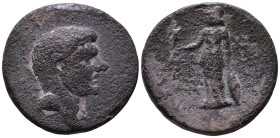 CILICIA. Pompeiopolis. Tiberius, 14-37. Obv: Head of Pompey, right. Rev: ΠΟΜΠΗΙΟΠΟΛΙΤΩΝ Athena, standing left, with Nike and spear and shield; in fiel...