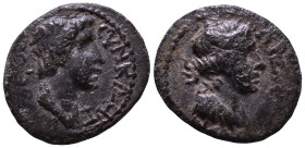 PHRYGIA. Aezanis. Time of Claudius, 41-54. Obv: ΘΕΟϹ ϹΥΝΚΛΗΤΟϹ Draped bust (no diadem) of Senate, right. Rev: ΑΙΖΑΝΙΤΩΝ Draped bust of Artemis, right....