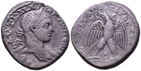 SYRIA. Seleucis and Pieria. Antioch. Elagabalus. 218-222 AD. Billon Tetradrachm. Obv: YT K M A ANTωNEINOC Laureate and draped bust right. Rev: ΔΗΜΑΡΧ ...