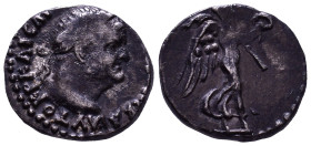 CAPPADOCIA. Caesarea. Vespasian, 69-79. AR Hemidrachm. Obv: AYTOKP KAICAP OYЄCΠACIANOC CЄBA. Laureate head right. Rev: Nike advancing right, holding w...