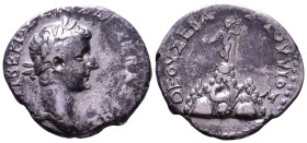 CAPPADOCIA. Caesarea. Hadrian, 117-138. AR Drachm. Obv: ΑΔΡΙΑΝΟϹ ϹΕΒΑϹΤΟϹ Laureate head of Hadrian, right. Rev: ΥΠΑΤΟϹ Γ ΠΑΤΗΡ ΠΑΤ Mount Argaeus surmo...