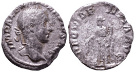 Severus Alexander, 222-235. Struck 231-235. Rome. AR. Denarius. Obv: IMP ALEXANDER PIVS AVG Laureate bust right, with slight drapery over far shoulder...