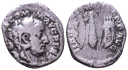 Caracalla, 198-217. AR Denarius. Rome. Obv: L AEL AVREL COMM AVG P FEL Portrait of Commodus as Hercules right, wearing lion skin. Rev: HERCVLI ROMANO ...