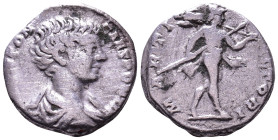 Caracalla, 198-217. AR Denarius. Rome. Obv: M AVR ANTON CAES PONTIF Bust of Caracalla, bare-headed, draped, right. Rev: MARTI VLTORI Mars, helmeted, n...