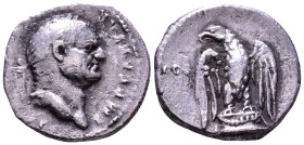 Vespasian, 69-79. AR Denarius. Rome, 76. Obv: IMP CAESAR VESPASIANVS AVG Laureate head of Vespasian right. Rev: COS-VII (barred numeral), eagle standi...