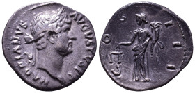 Hadrian, 117-138. AR Denarius. Uncertain mint in the East. Obv: Obv: HADRIANVS AVGVSTVS P P Head of Hadrian, laureate, right. Rev: COS III Aequitas-Mo...