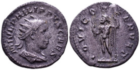 Philip II, as Caesar, 244-247. Billon Antoninianus. 22mm, 2,91g