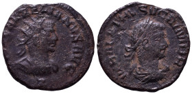 Aurelian and Vabalathus, 270-275. Æ 19mm, 2,80g