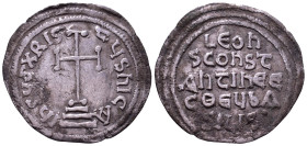 Leo V and Constantine, 813-820. AR Miliaresion 22mm, 1,74g