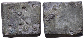 Byzantine Bronze Weight, engraved N 14mm, 4,00g