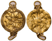 Greek/Roman Gold Pendant. Part of a necklace or earring. 22mm, 0,82g