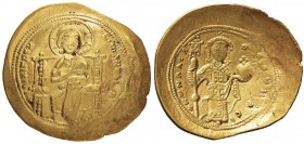 BISANZIO Costantino X (1059-1067) Histamenon nomisma - Cristo seduto di fronte - R/ L’imperatore stante di fronte - Sear 1847 AU (g 4,39) Piccole scre...
