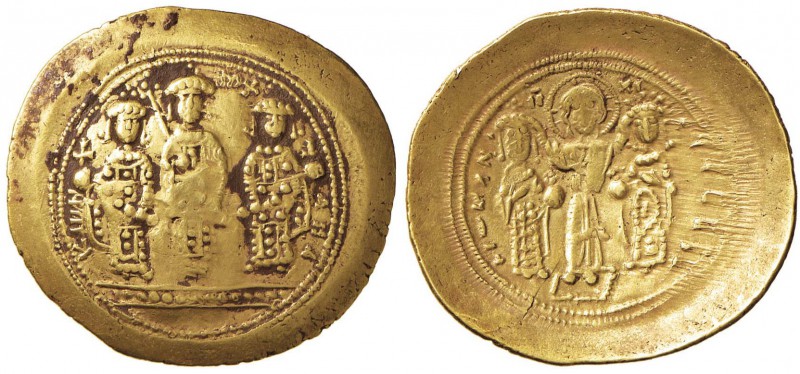 BISANZIO Romano IV (1068-1071) Histamenon nomisma - Cristo e gli imperatori stan...